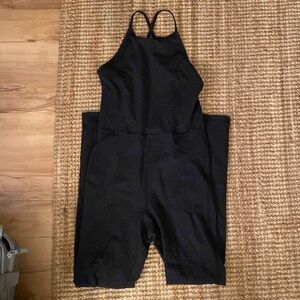 Black Wilfred Aritzia Criss Cross Back Jumpsuit